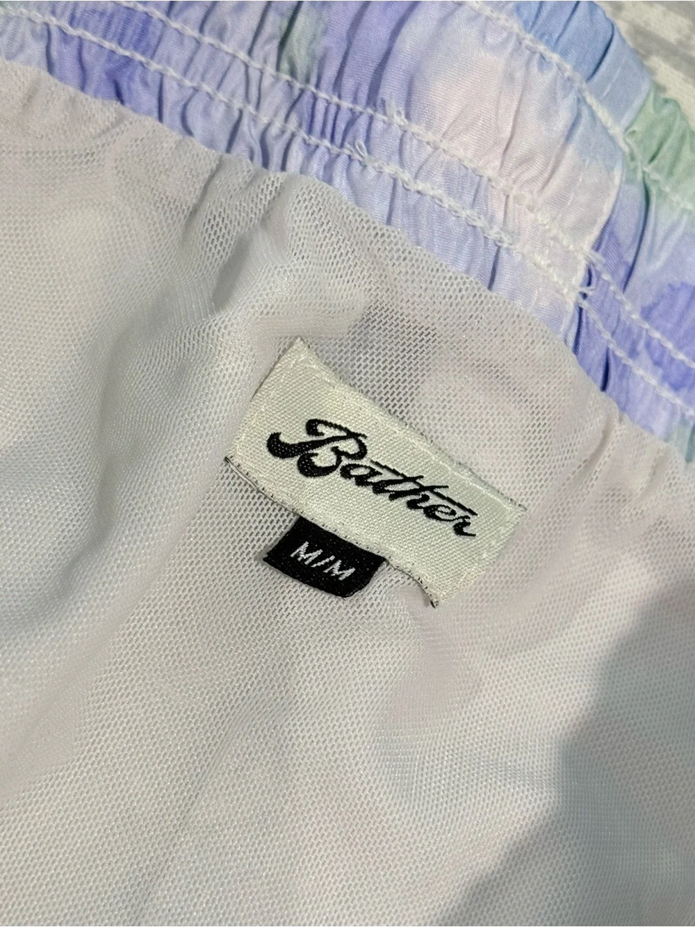 Bather /// Men’s Tie Dye Purple Haze 5.5” Swim Trunks - Size Medium